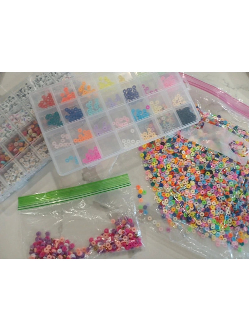 Alphabet bead bracelet set clay beads